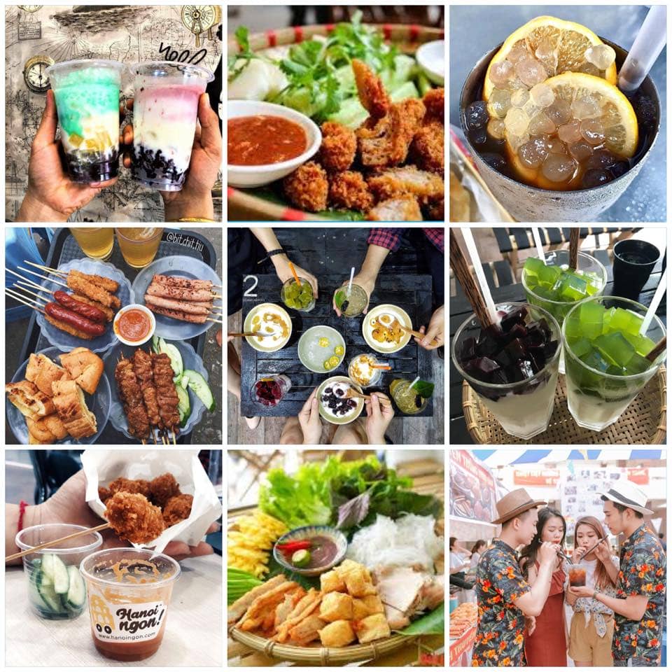 ẩm thực tại chợ phiên mùa hè 2018 Hà Nội