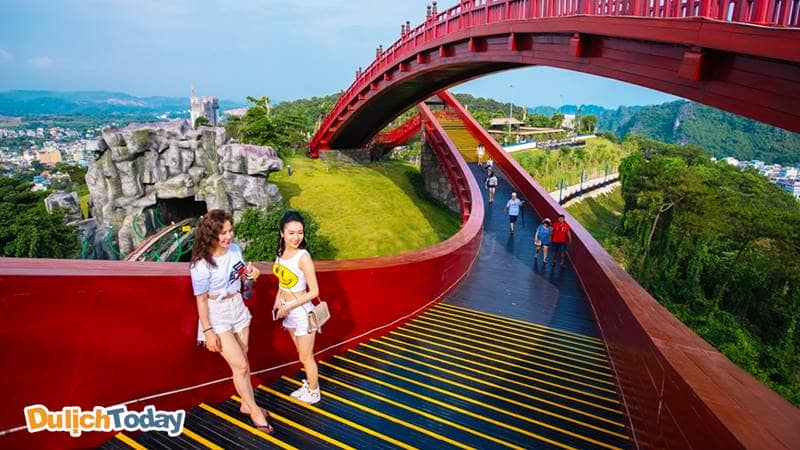 Cầu Koi ở Vườn Nhật Bản có thiết kế độc đáo