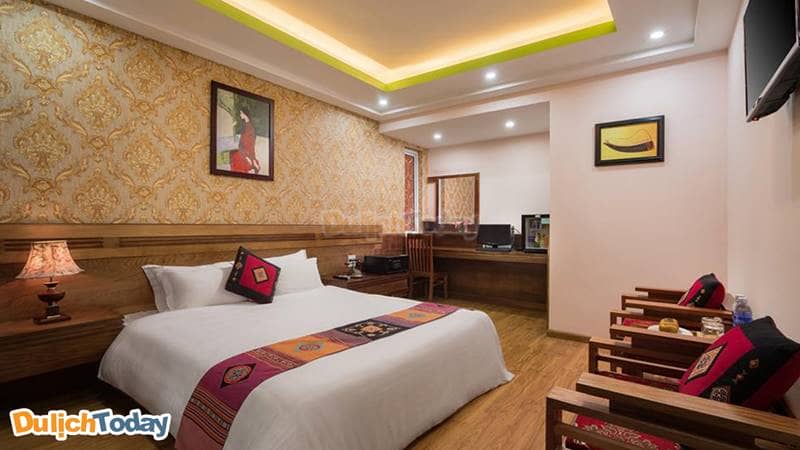 Phòng tại khách sạn Luxury Sapa được trang bị nội thất tiện nghi