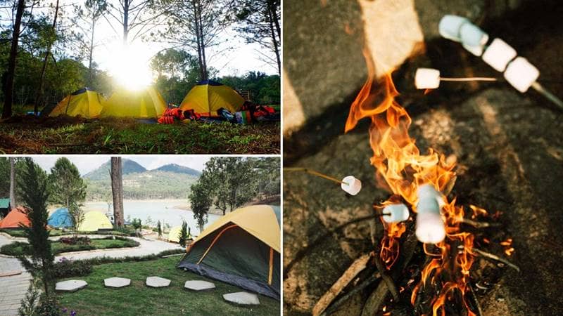 Cắm trại ngắm cảnh bình minh ở hồ Tuyền Lâm Đà Lạt. Nguồn: Internet