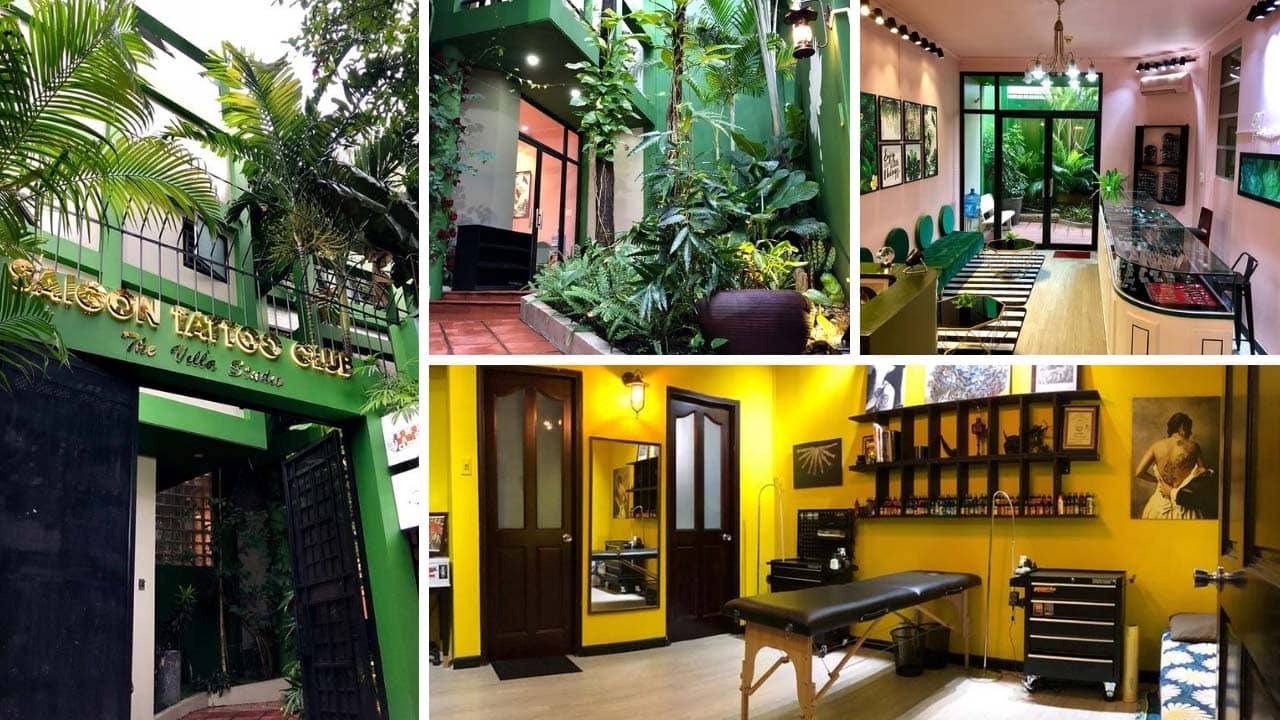 Không gian xanh tại Saigon Tattoo Club - The Villa Tattoo Studio