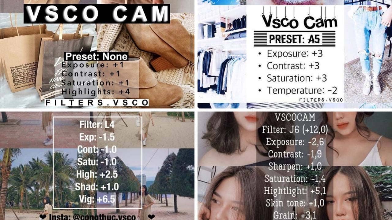 Công thức màu của VSCO Cam