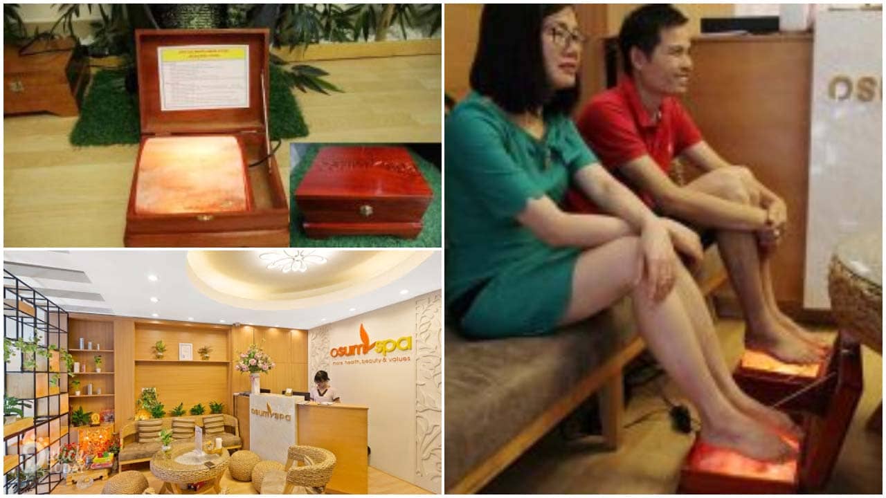 Osum Spa là địa chỉ massage chân Hà Nội kết hợp nguyên liệu đá muối Himalaya