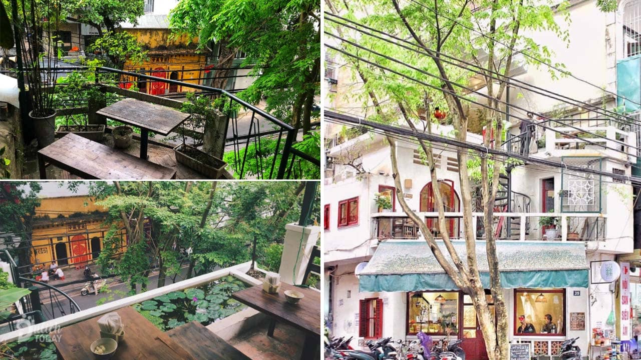 Lutulata là quán cafe view đẹp Hà Nội với 2 ban công nhìn xuống đường Hàng Cót cổ kính