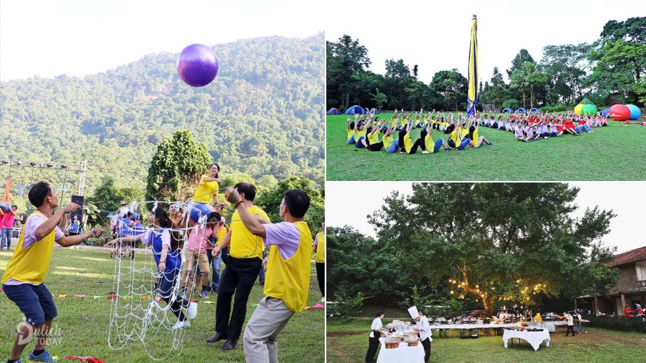 Các hoạt động team building được tổ chức ở ngoài trời tại Melia Ba Vì Resort
