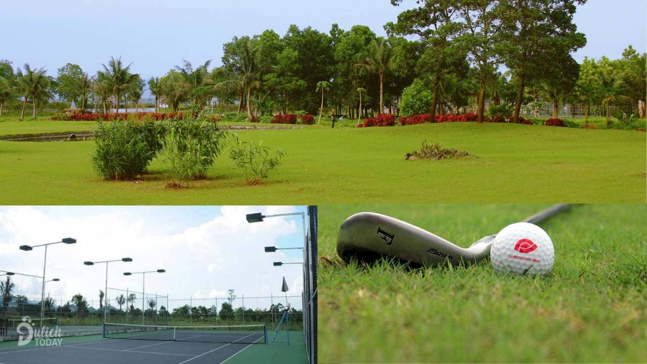 Quỹ đất rộng lớn tại resort Cúc Phương mang đến sân golf, sân tennis, sân bóng phục vụ du khách