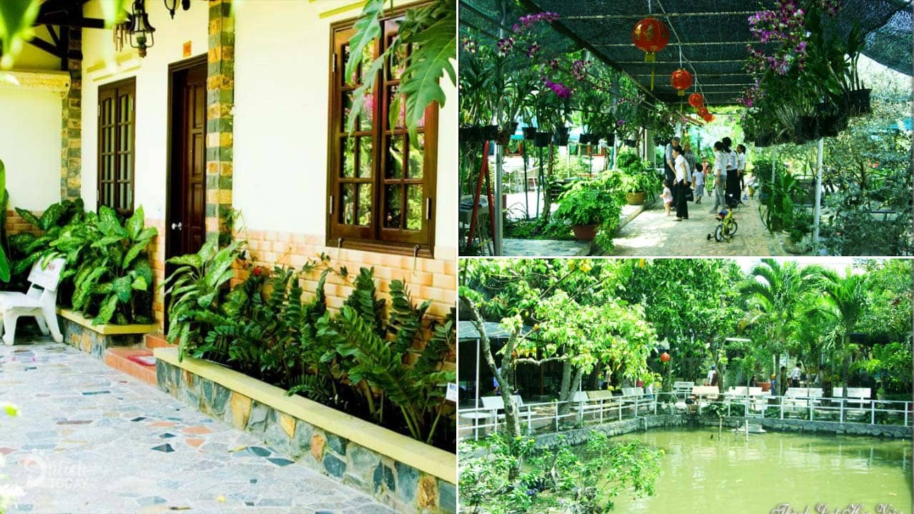 Những hoa viên xanh ở Thành Đạt Resort Cần Thơ