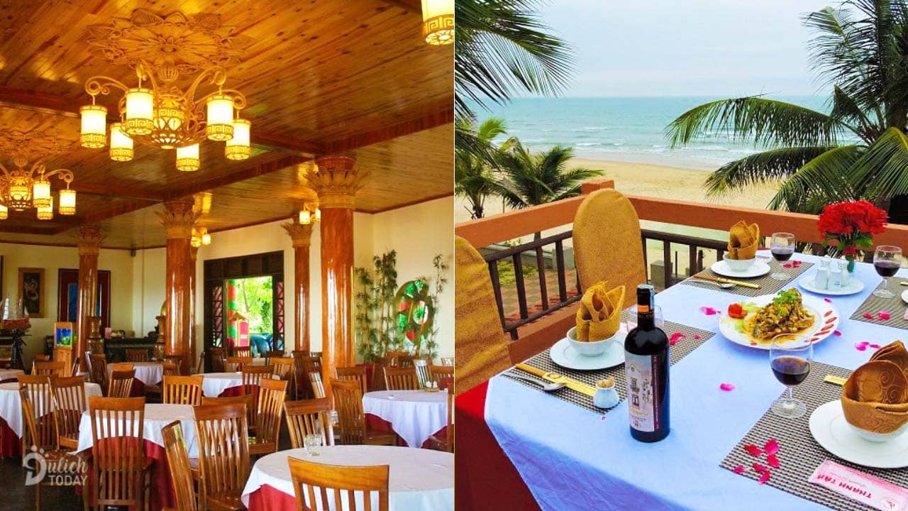 Nhà hàng phong cách Huế với nhiều món ngon và view nhìn ra biển