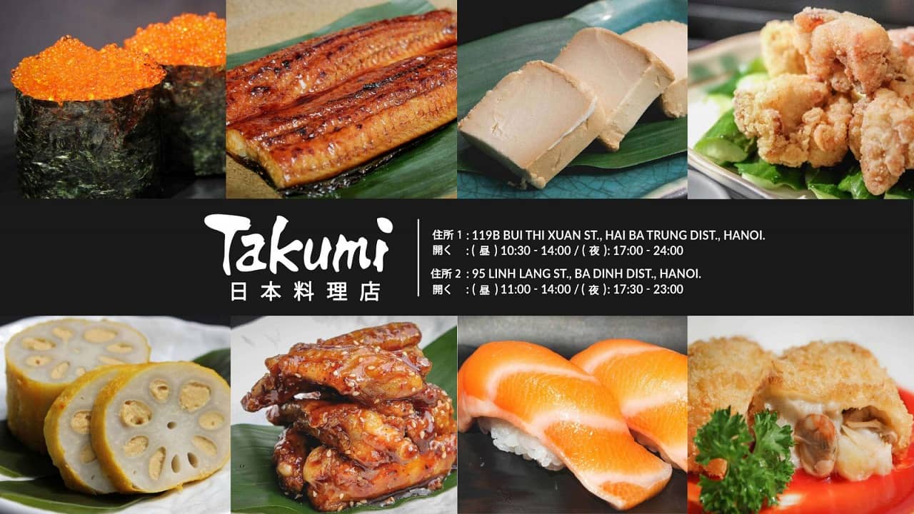 Các món ăn tại Takumi được trang trí cực đẹp mắt