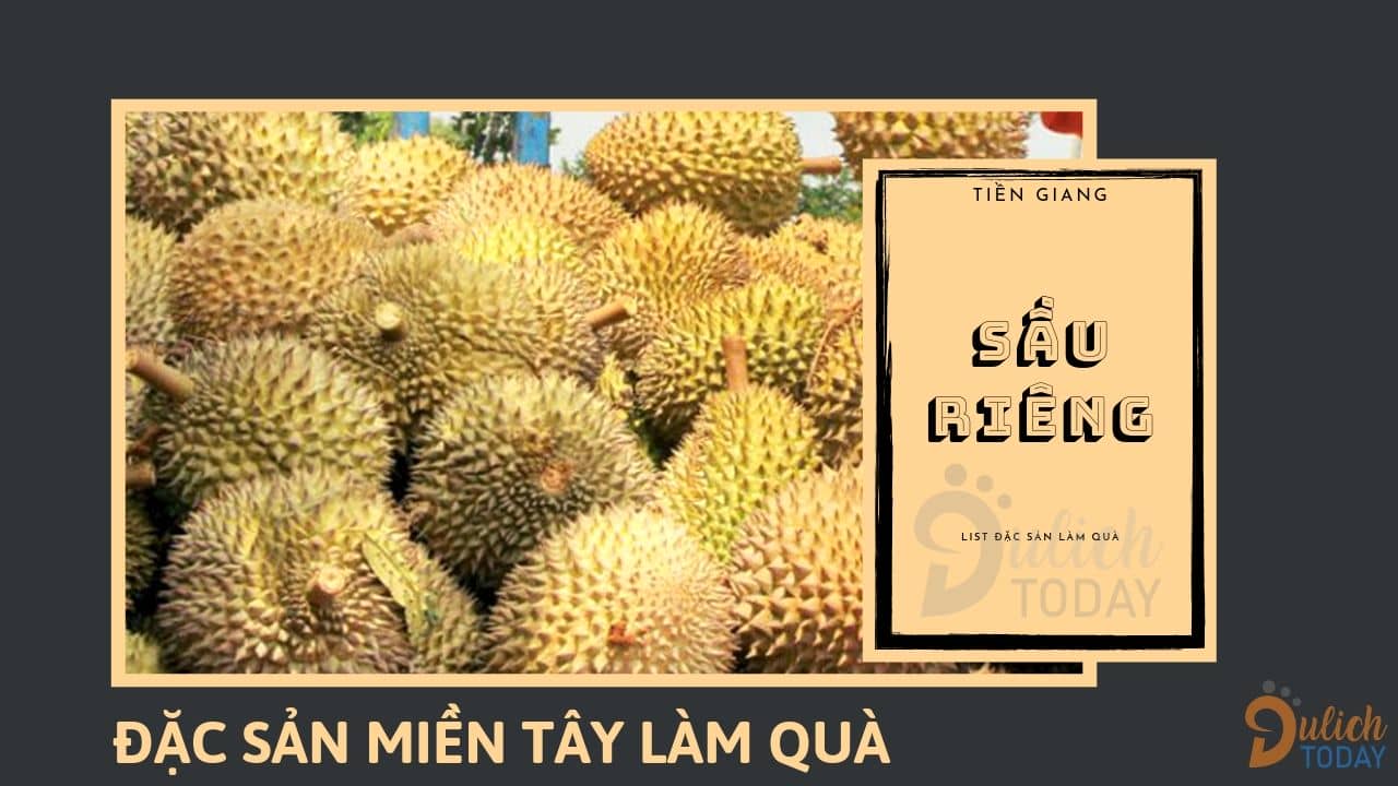 Sầu riêng là loại quả đặc sản miền Tây làm quà nổi tiếng ở tỉnh Tiền Giang