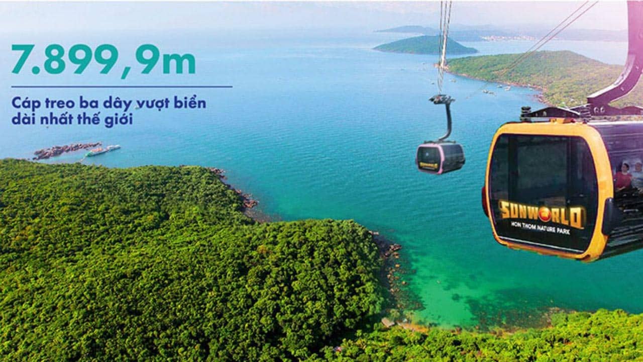 Công viên giải trí biển mới Sun World Hòn Thơm với hệ thống cáp treo vượt biển dài nhất thế giới