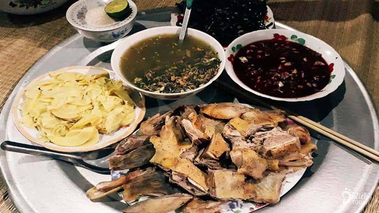 Những món ăn được phục vụ ở Nguyễn Lan homestay Pù Luông
