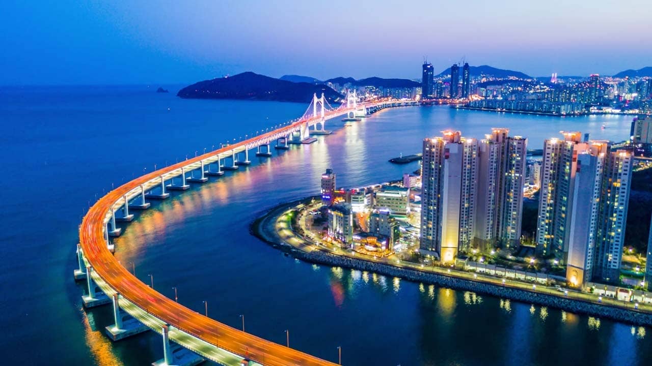 Cầu Gwanganlii - cây cầu treo trên biển dài nhất tại Hàn Quốc 