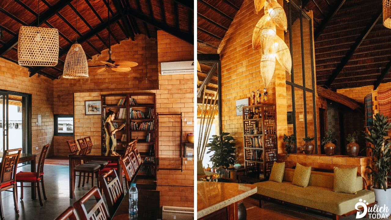 Thư viện tại Tomodachi Retreat - Làng Mít Sơn Tây