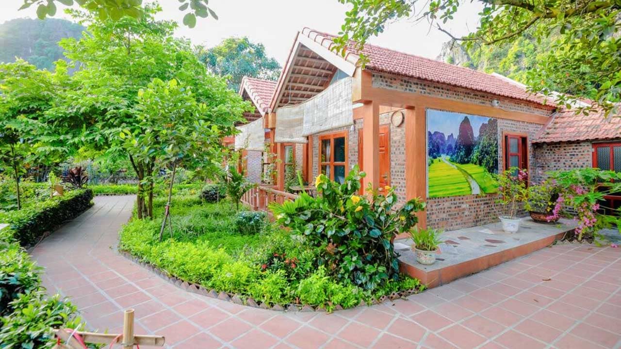 Thiết kế của homestay Tam Cốc River View rất truyền thống