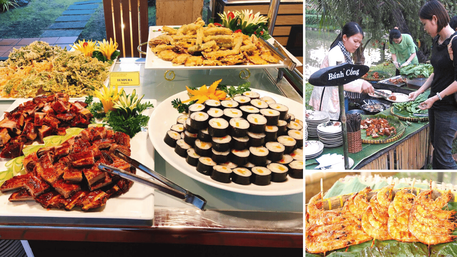Bữa tiệc ẩm thực hấp dẫn du khách tại Bình Quới
