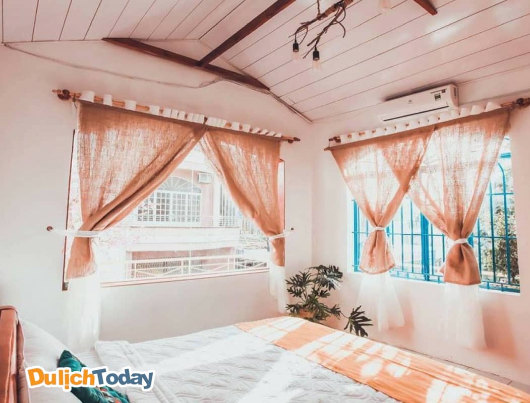 Phòng ngủ lung linh tại Homie homestay Nha Trang