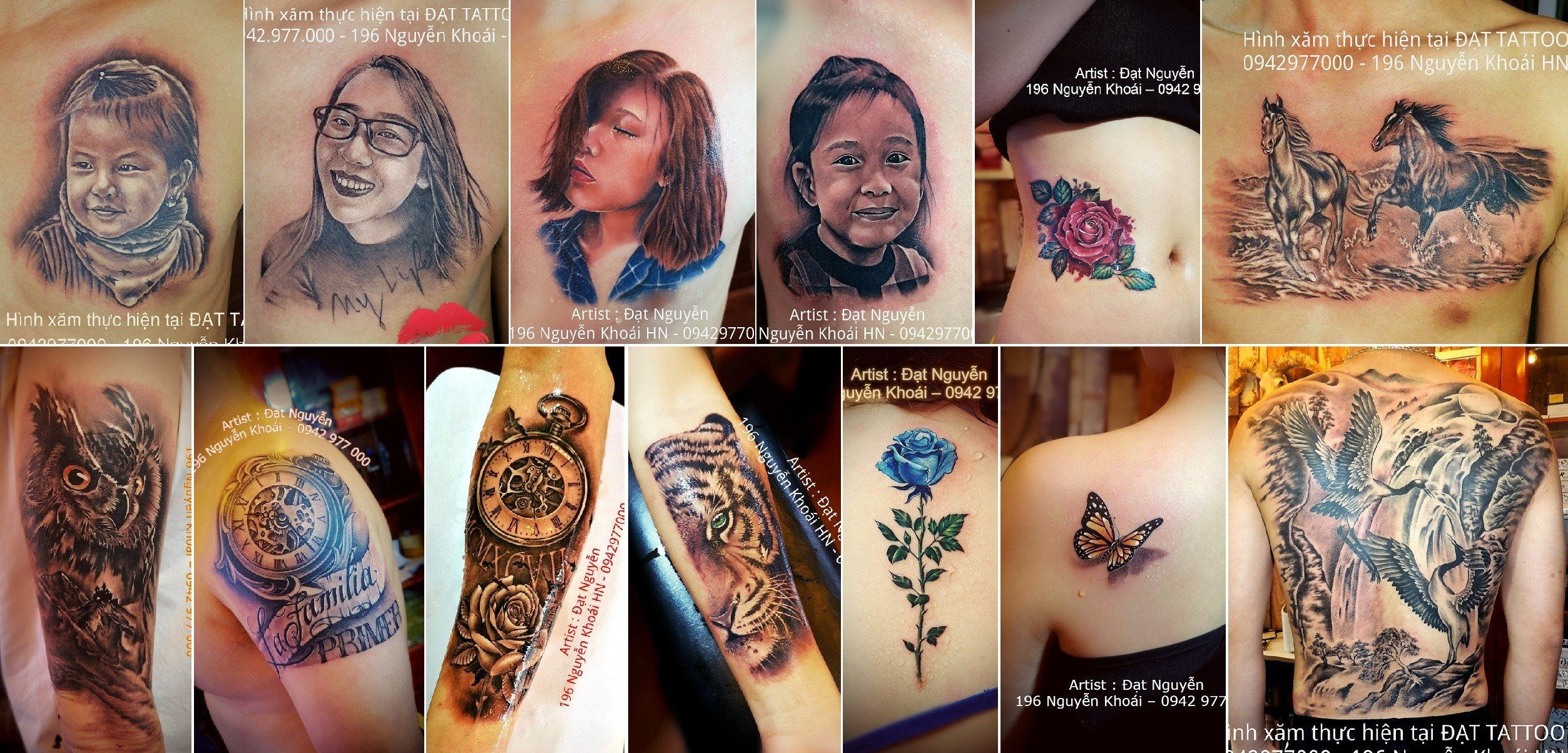 Các mẫu xăm nghệ thuật tại Đạt Tattoo
