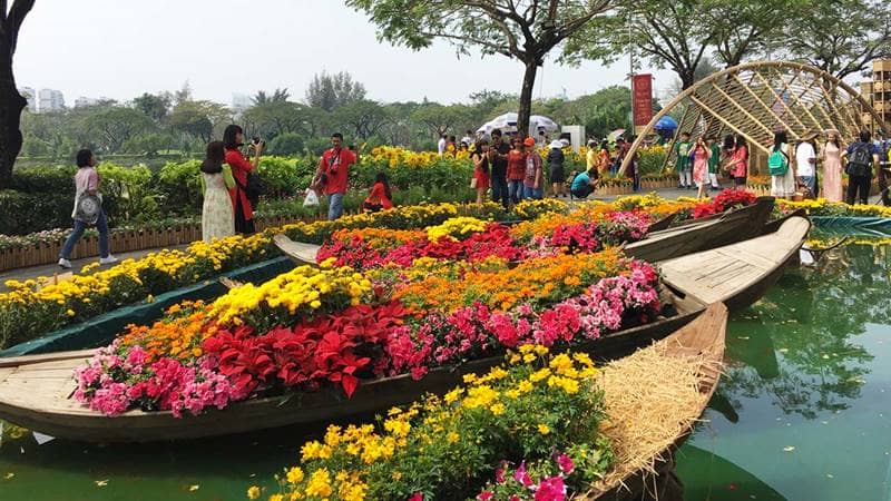 Du lịch Tết Đà Lạt đi xem hội hoa Xuân. Nguồn: Internet