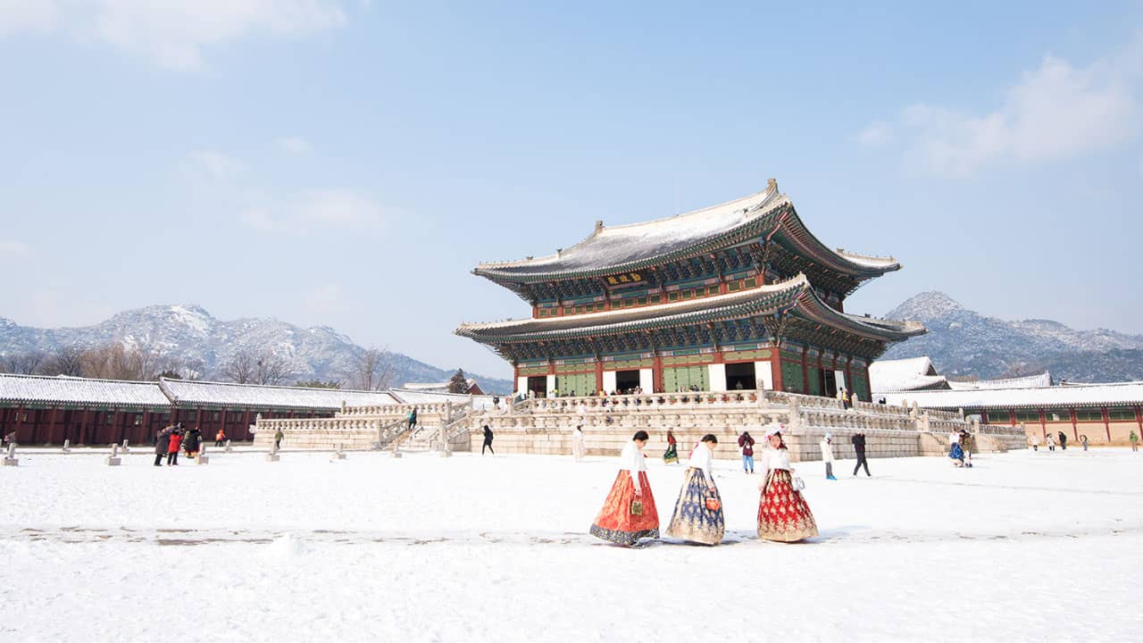 Mùa đông Hàn Quốc có rất nhiều địa điểm du lịch hấp dẫn 