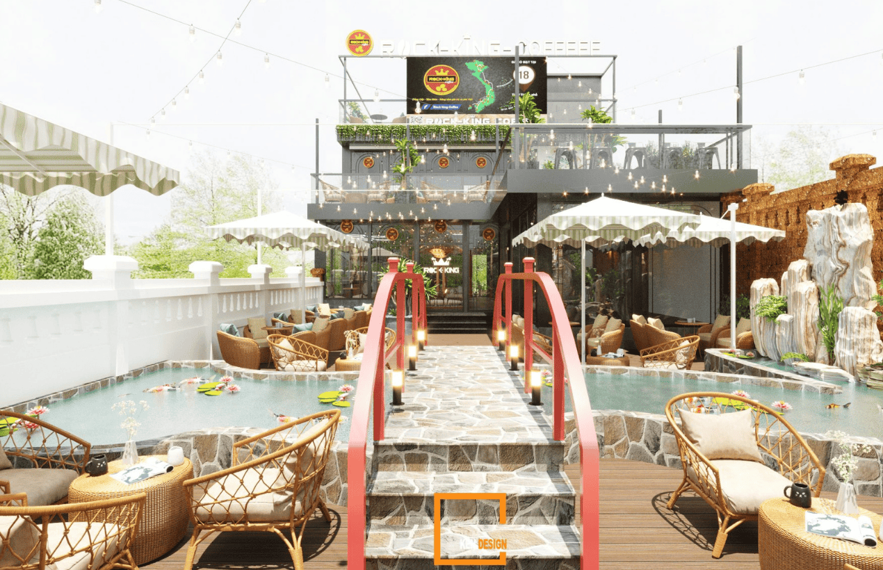 Rock King Coffee Koi - Quán cafe cá Koi độc nhất tại Bãi Cháy