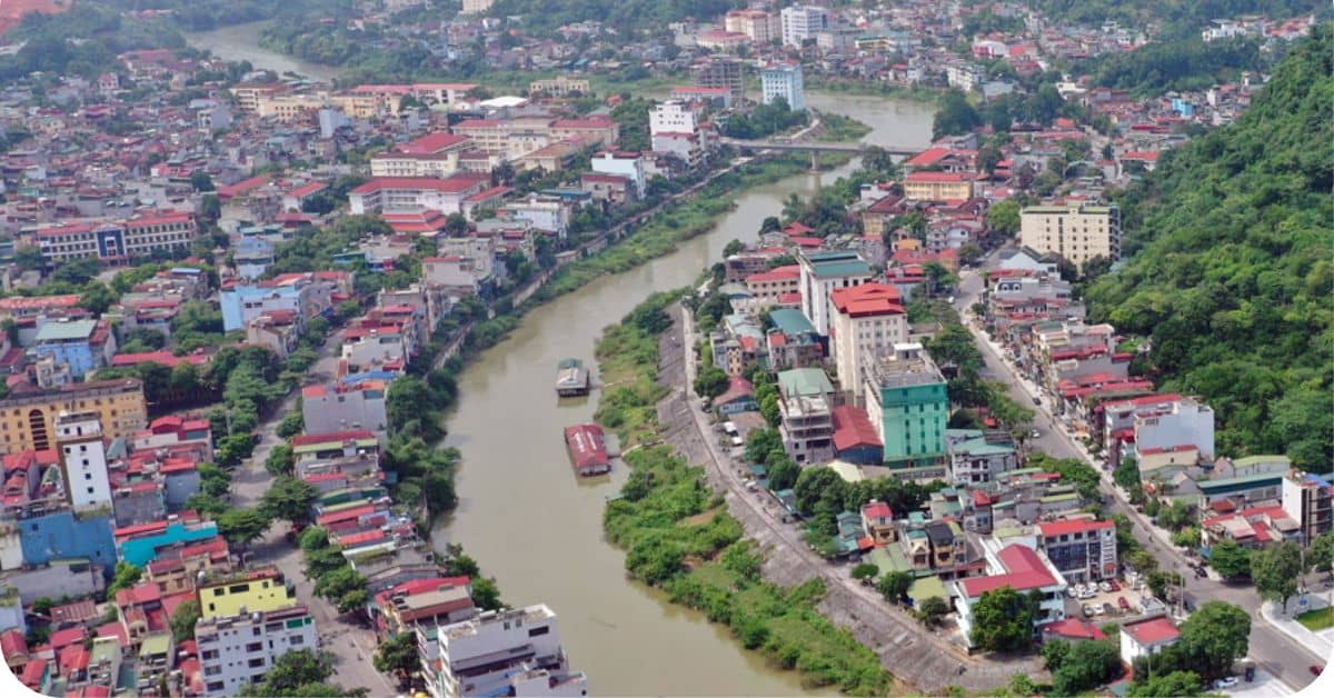 Thành phố Hà Giang nhìn từ trên cao