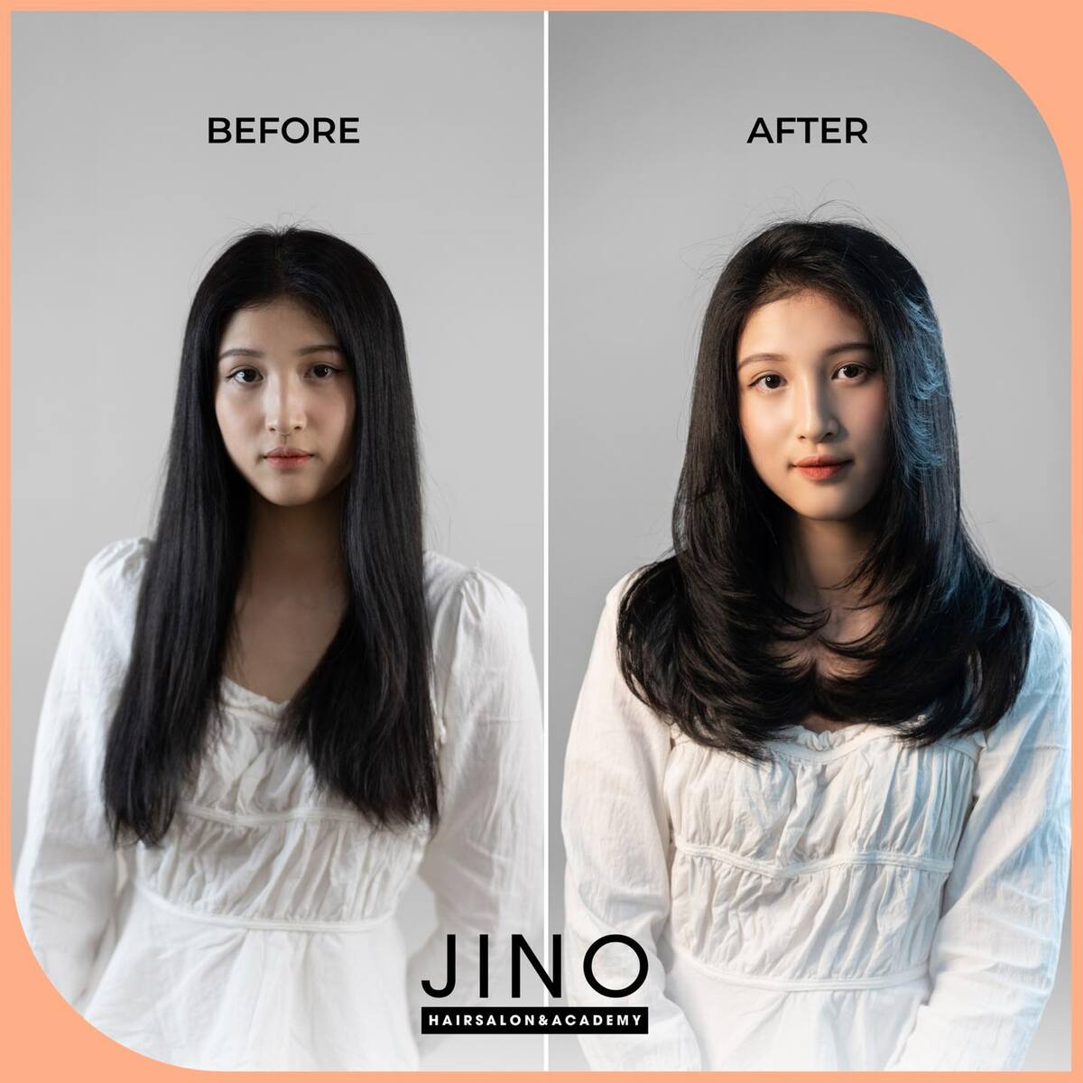 Hình mẫu trước và sau khi làm tóc tại Salon