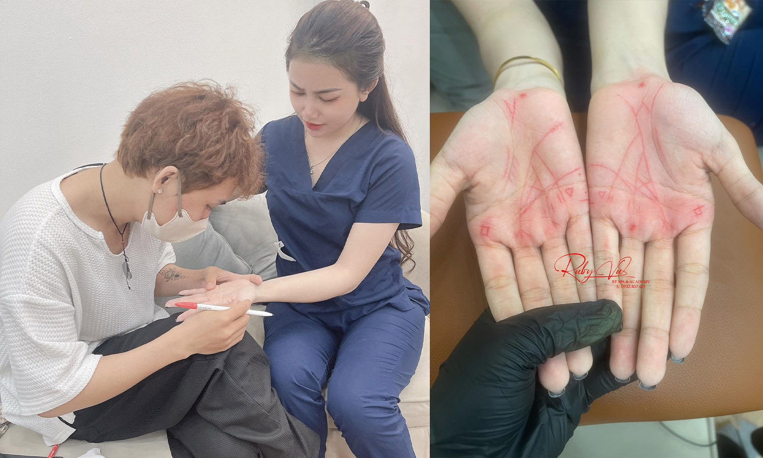 Xăm chi tay tại BT Spa & Academy do Ruby Vu đảm nhiệm